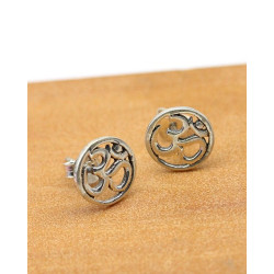 Puce d'oreille aum argent -...