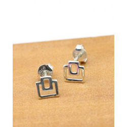 Puce d'oreille argent forme...