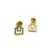 Clous d'oreilles carrés dorés - Mosaik bijoux indiens