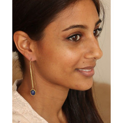 Boucles d'oreilles lapis...
