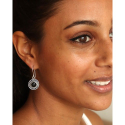 Boucle d'oreille onyx -...