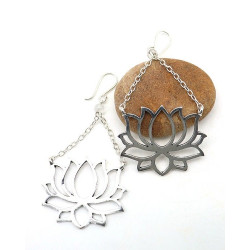 boucle d'oreille lotus -...