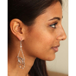 boucle d'oreille lotus -...