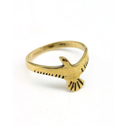 Bague colombe dorée -...