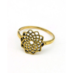 Bague dorée graine de vie -...