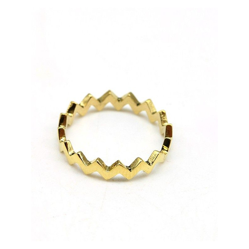 Bague fine dorée - Mosaik bijoux indiens