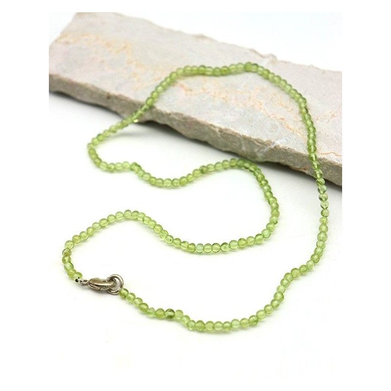 Collier pierres vertes peridot 3mm Mosaik Bijoux Indiens - 1 Collier pierres vertes peridot 3mm Mosaik Bijoux Indiens - 1
