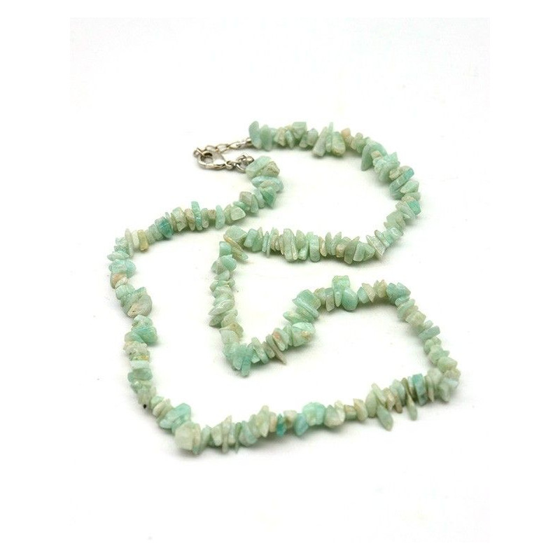 collier amazonite pierres concassées - Mosaik bijoux indiens