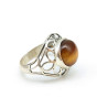 Bague argent et oeil de tigre Mosaik Bijoux Indiens - 3