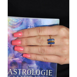 Bague laiton et lapis...