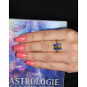Bague laiton et lapis lazuli - Mosaik bijoux indiens