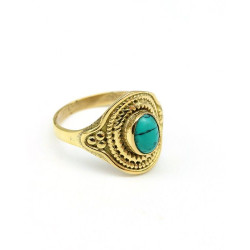 Bague dorée pierre...