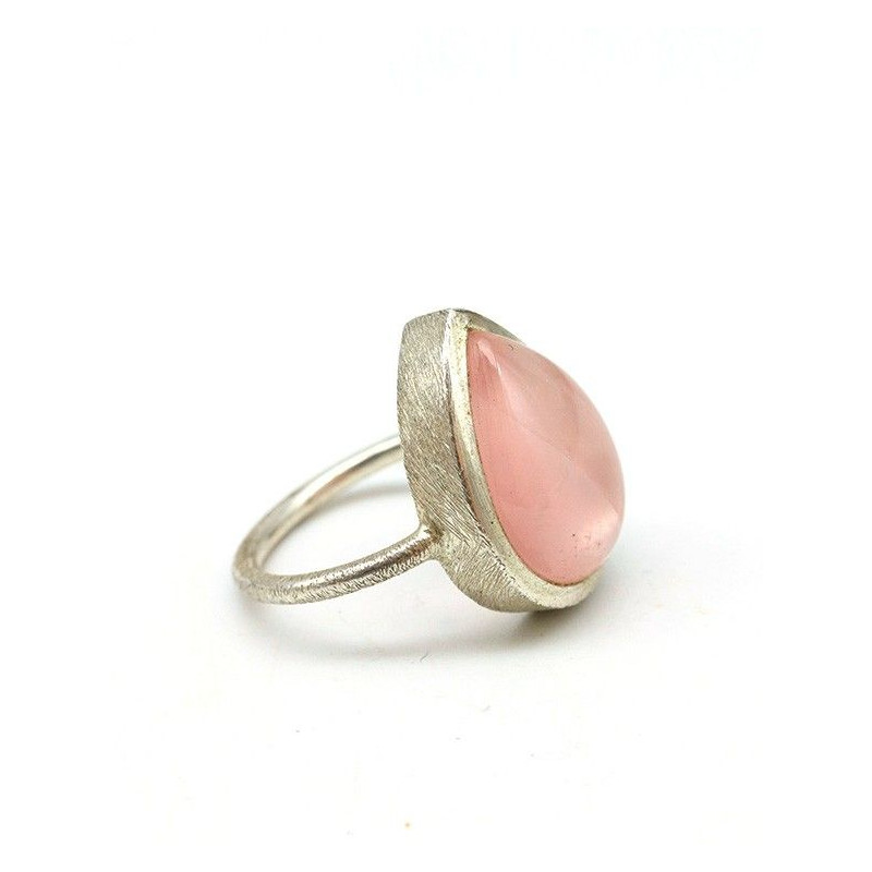 Bague argent et quartz rose Mosaik Bijoux Indiens - 1 Bague argent et quartz rose Mosaik Bijoux Indiens - 1