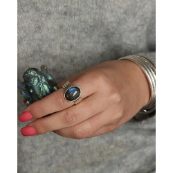 Bague labradorite argent...