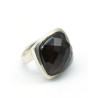 Bague argent et quartz fumé Mosaik Bijoux Indiens - 3