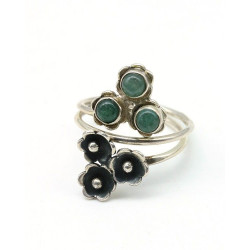Bague argent et aventurine...