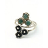 Bague argent et aventurine T52 Mosaik Bijoux Indiens - 1