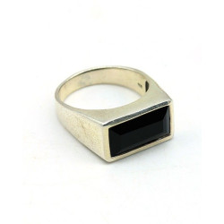 Anneau homme argent et onyx...