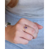 Bague améthyste en argent - Mosaik bijoux indiens
