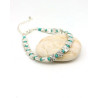 Bracelet fin fantaisie perle turquoise - Mosaik bijoux indiens