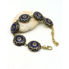 Bracelet doré et bleu - Mosaik bijoux indiens