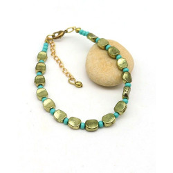 Bracelet fin doré et...