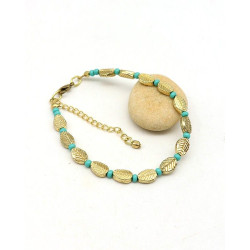 Bracelet doré perles...
