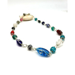 Collier perle colorée - Mosaik bijoux indiens