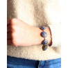 Bracelet bleu et doré - Mosaik bijoux indiens