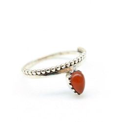 Bague fine cornaline argent...