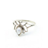 Bague argent lotus perle blanche - Mosaik bijoux indiens