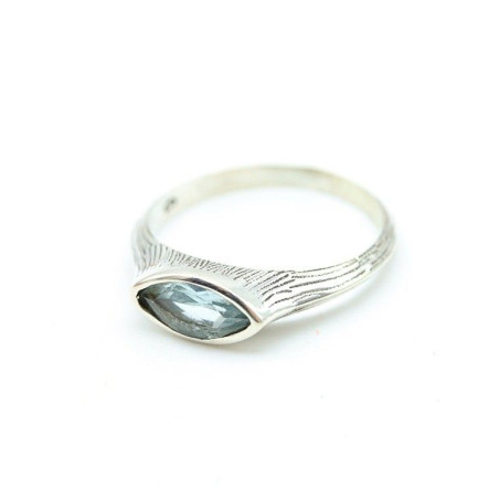 Bague argent topaze taillée - Mosaik bijoux indiens