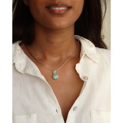 Pendentif argent pierre...