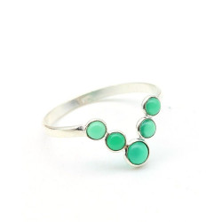 Bague fine argent agate -...