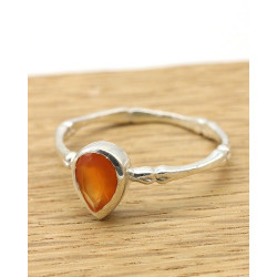 Bague fine argent cornaline...