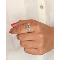 Bague turquoise naturelle...