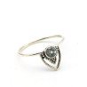 Bague argent fine pierre bleue - Mosaik bijoux indiens