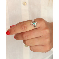 Bague argent lotus - Mosaik...