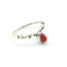 Bague argent pierre rouge -  Mosaik bijoux indiens