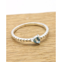 Bague argent topaze bleue -...