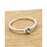 Bague argent topaze bleue -  Mosaik bijoux indiens