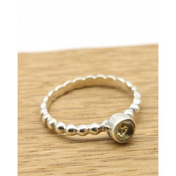 Bague argent citrine jaune...