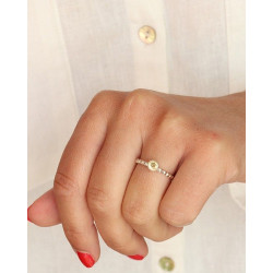 Bague pierre jaune en...