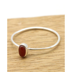 Bague argent fine cornaline...