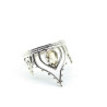 Bague argent citrine naturelle - Mosaik bijoux indiens