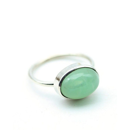 Bague argent pierre naturelle jade - Mosaik bijoux indiens