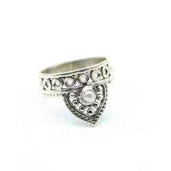 Bague argent ethnique perle...