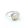 Bague argent pierre rose naturelle - Mosaik bijoux indiens