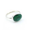 Bague argent émeraude taillée - Mosaik bijoux indiens