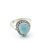 Bague larimar naturelle en argent - Mosaik bijoux indiens